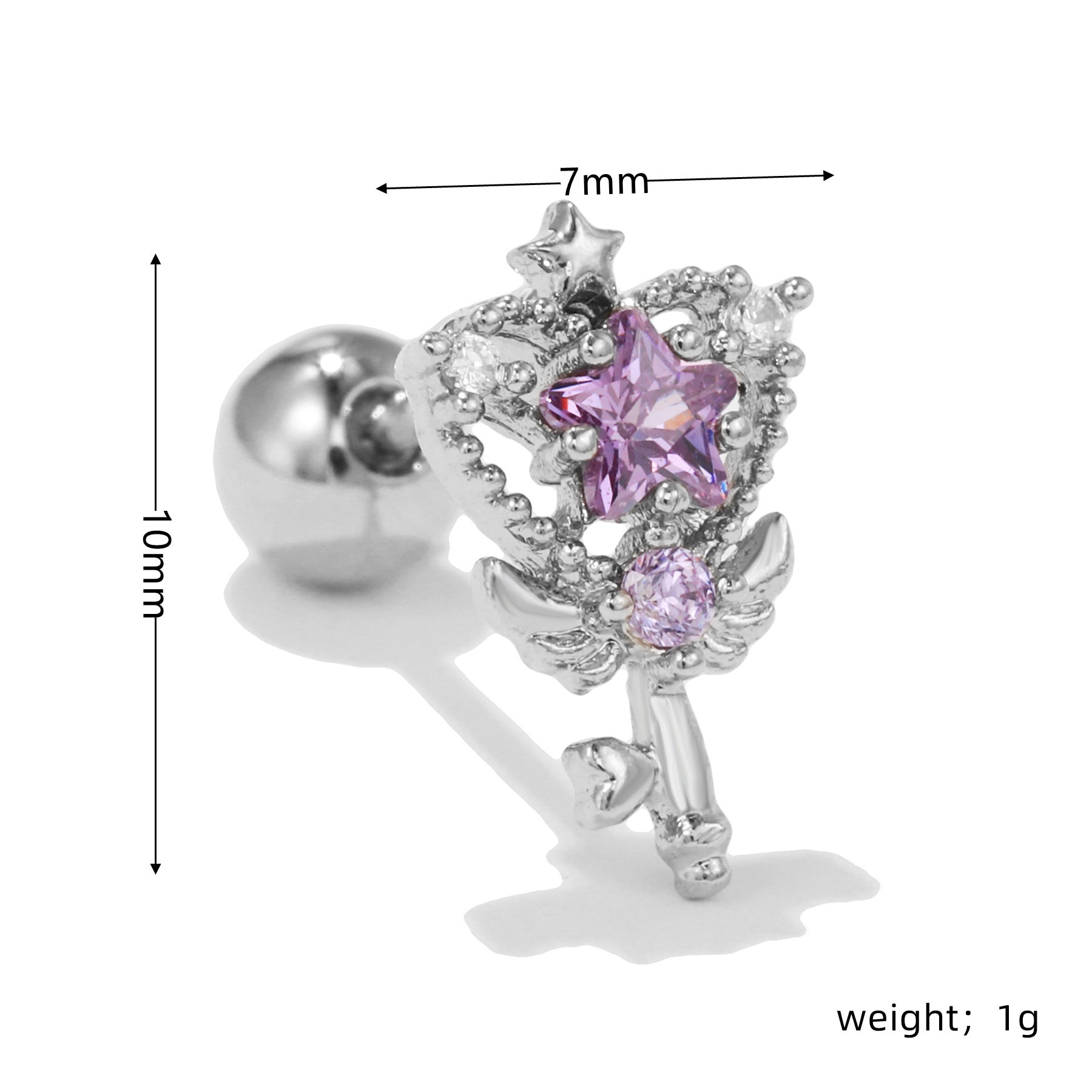 20G Cartilage Dangle Star Stud Earrings for Tragus Piercing - Hypoallergenic Sleeper Hoops | Perfect for Everyday Wear & Night Out Accessories