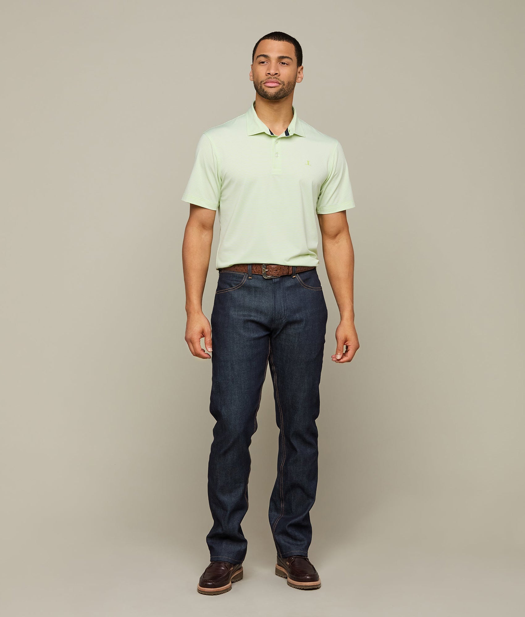 Lucchese Men's Golf Polo Shirt - Breathable Performance Golf Shirt for Men, Green - Perfect for Golf, Casual Wear & Outdoor Activities