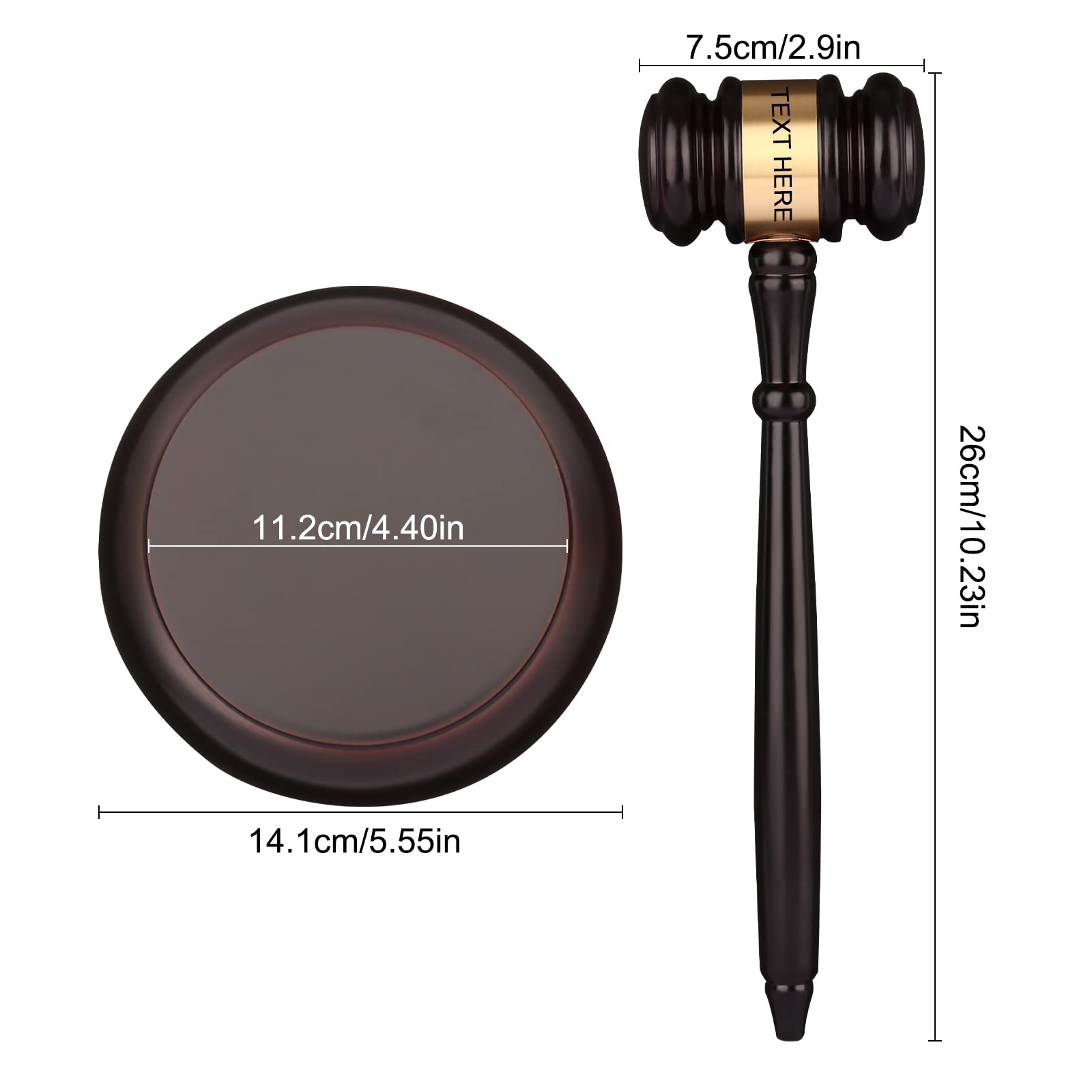 Custom Wooden Gavel & Sound Block Set for Lawyers, Judges & Auctions - Courtroom & Ceremonial Use