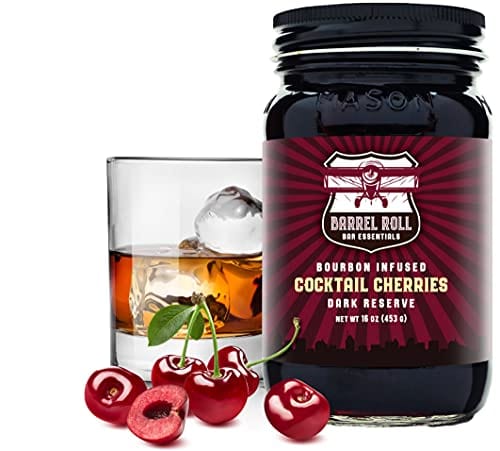 Premium Old Fashioned Cocktail Kit - All Natural Drink Mix & Cocktail Cherries | Barrel Roll Bar Essentials | Perfect for Home Bars, Parties & Gifts
