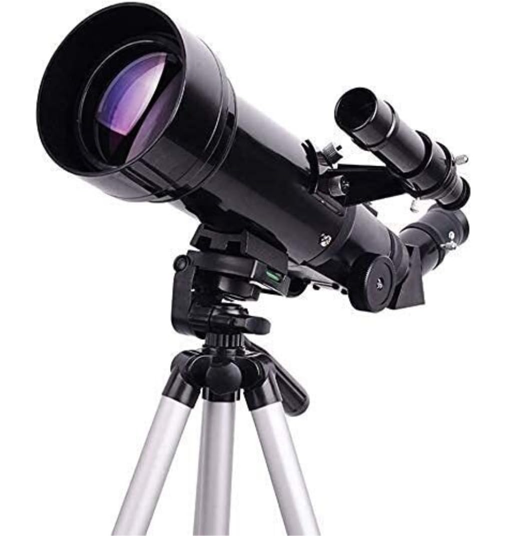 70mm Portable Refractor Telescope for Astronomy Beginners - Travel Telescope with Tripod & Carrying Bag | Perfect for Stargazing, Camping, and Outdoor Adventures