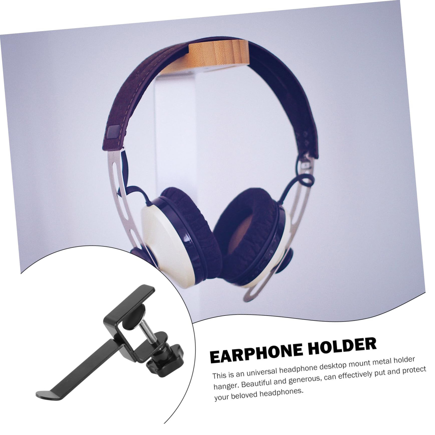 Universal Headphone Stand Holder - Adjustable Headset Shelf Rack for Big Headphones | Perfect for Gaming, Office & Home Organization | Durable Headphone Accessories Storage Solution