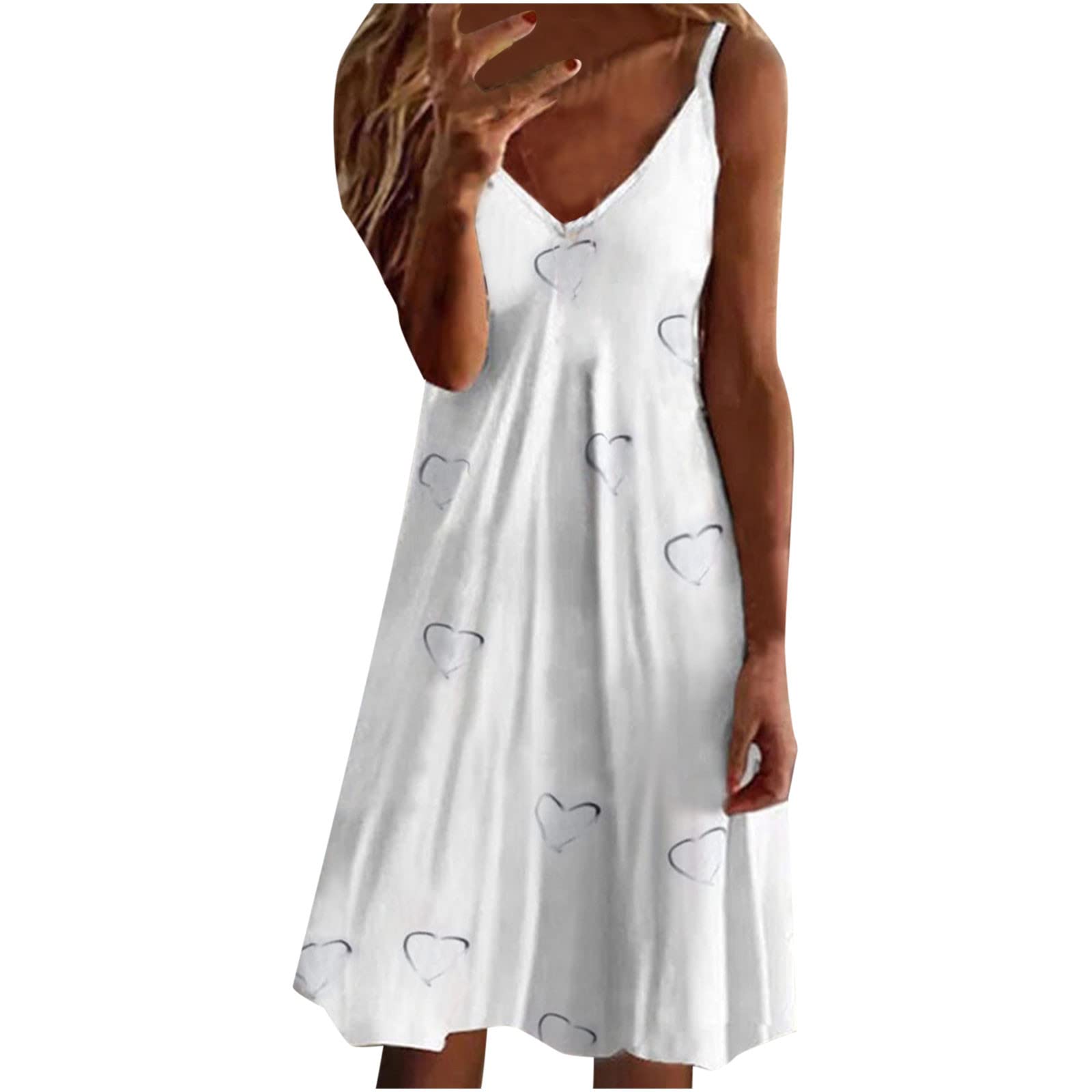2024 Women's Summer Dresses - Floral Print Sleeveless V-Neck Mini & Maxi Casual Sundresses with Pockets | Perfect for Beach Vacation, Date Night & Summer Parties