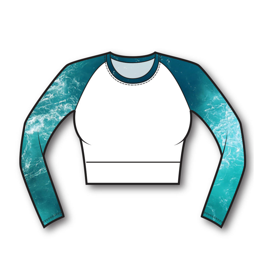 Wholesale 20+ Pieces Mix and Match Cropped Rash Guards - Swimwear for Women, Beach Cover Up, Yoga, Surfing & Activewear