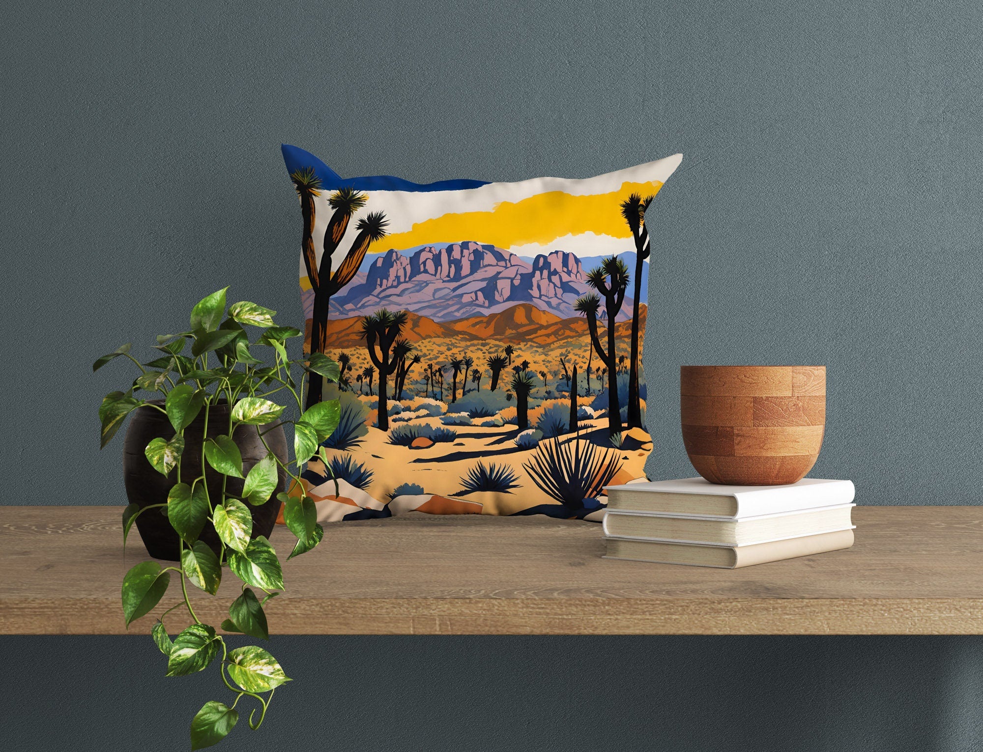 Hidden Valley in Joshua Tree National Park California Tapestry Pillows - Travel Pillow, Designer Decorative Throw Pillow, Modern Large Pillow Cases for Sofa, Bed, Couch - Perfect for Home Decor, Living Room & Bedroom