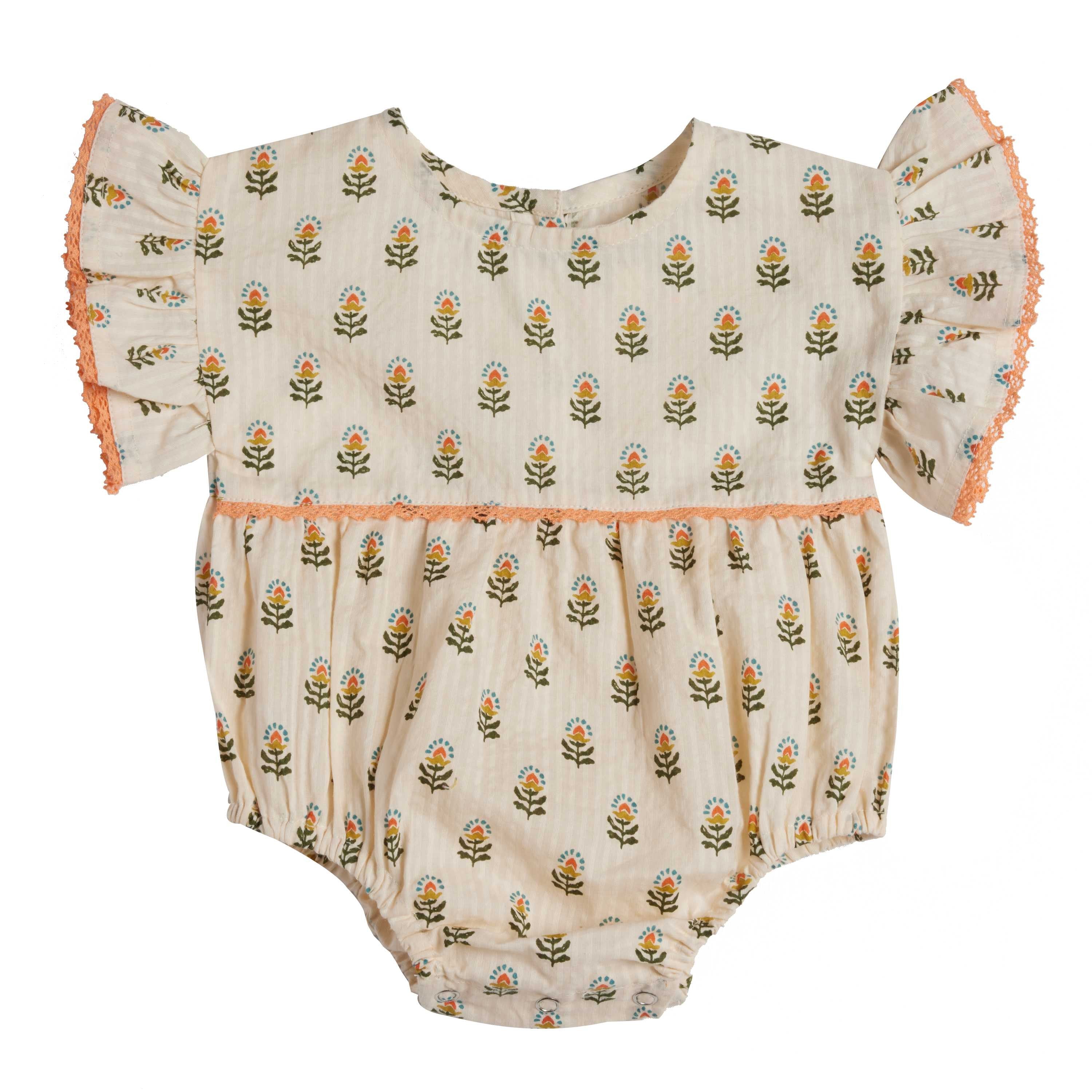 Bonheur du Jour Paris Celestia Rosee Baby Overalls - Soft Cotton Romper for Newborns & Infants | Perfect for Playtime, Photo Shoots & Special Occasions