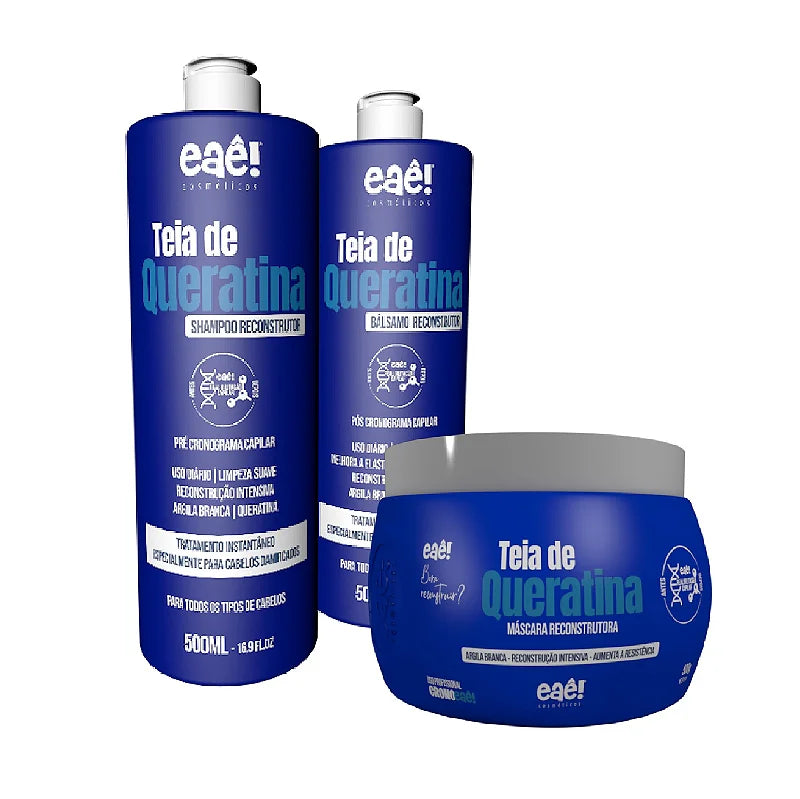 Eaê Cosmetics Keratin Hair Treatment Kit - Repair & Strengthen Damaged Hair - Salon-Quality At-Home Care for Smooth, Shiny & Frizz-Free Locks - Perfect for Dry, Brittle & Color-Treated Hair