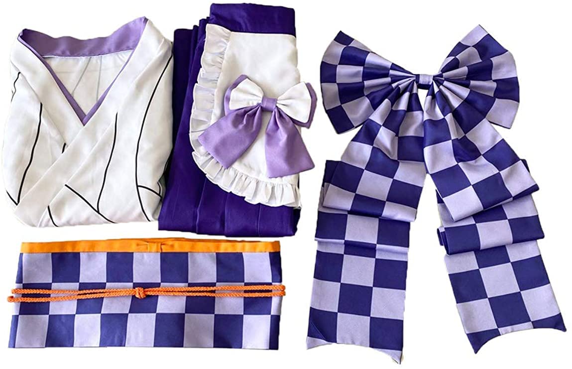 Anime Demon Slayer Cosplay Costume - Kimetsu no Yaiba Maid Lolita Dress Complete Set for Women | Halloween, Comic Con & Themed Party Outfit