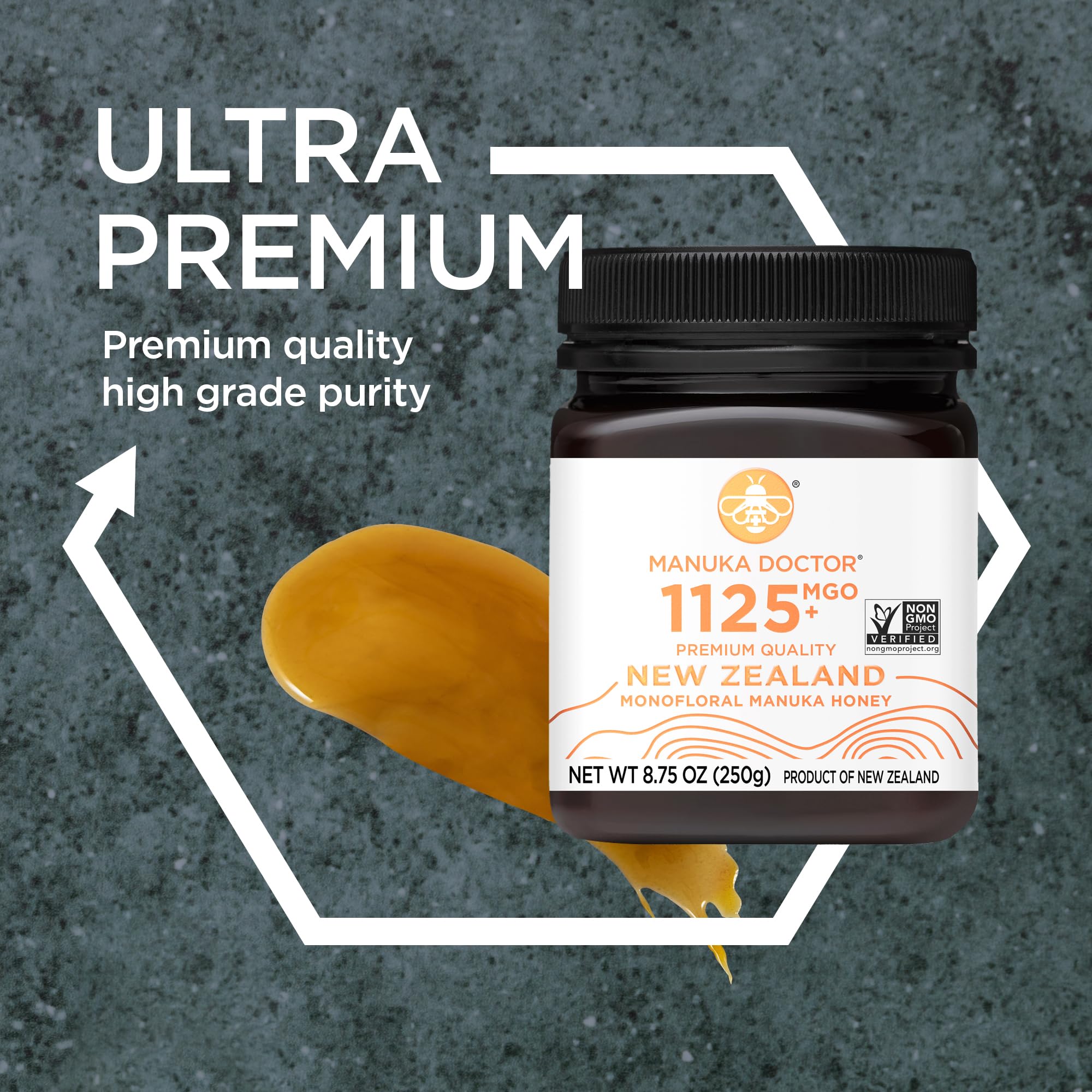 MANUKA DOCTOR MGO 1125+ Raw Honey - Pure New Zealand Monofloral for Immunity & Wellness