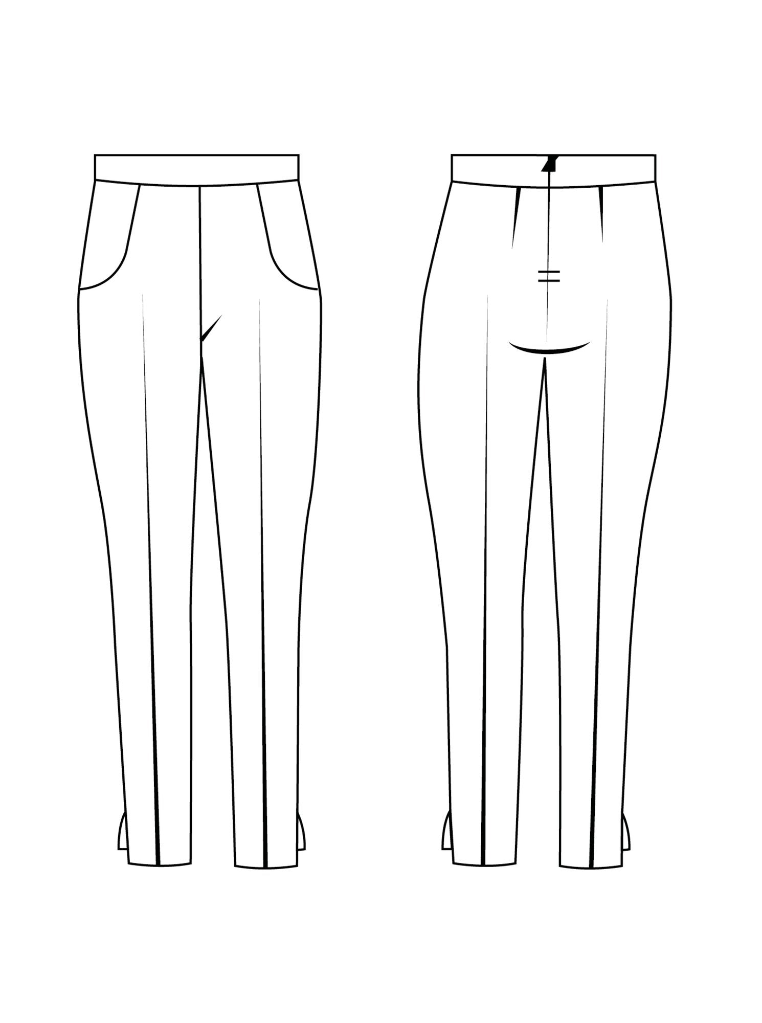 The Avid Seamstress City Trousers - Women's High Waist Slim Fit Dress Pants for Office & Business Casual Wear
