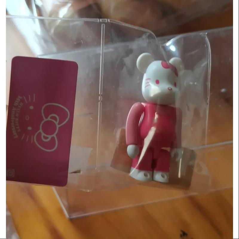 Bearbrick Series 18 Secret ANIMAL Hello Kitty Pink 100% Collectible Figure - Cute Kawaii Home Decor & Anime Collector's Item for Display, Gift, and Pop Culture Enthusiasts
