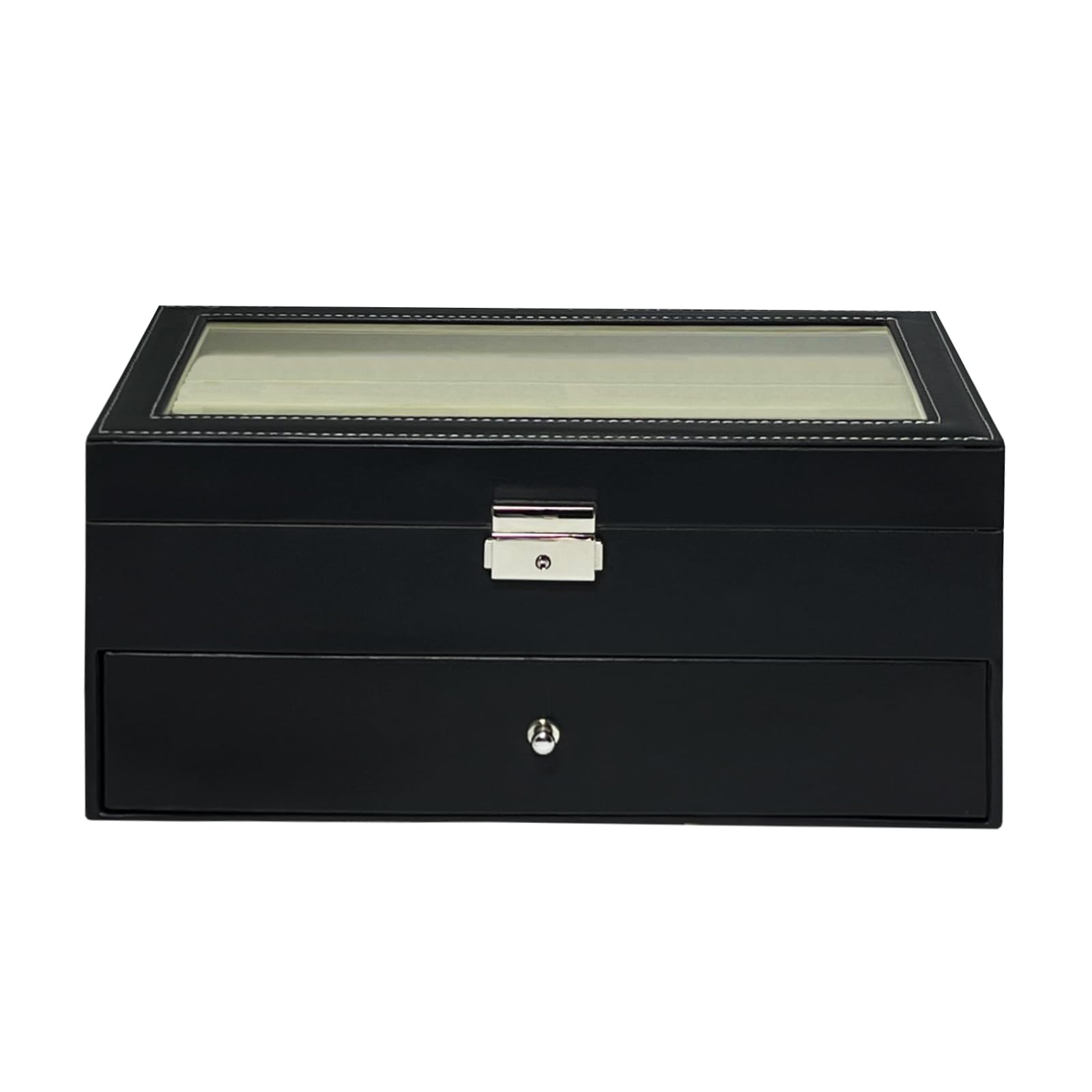 MR Maestro Watchmaker - 12-Slot Eyeglass Display Case | Jewelry Drawer Organizer | Watch Storage Box | Ring, Automatic Men's Watches, Women's Sunglasses & Men's Accessories Organizer - Perfect for Home, Office & Travel Organization