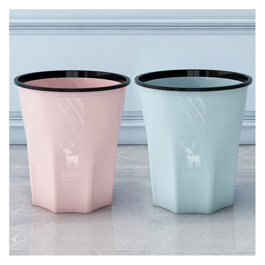 YIFEI2013-SHOP Lidless Trash Can - Large Capacity Stainless Steel Garbage Bin for Office, Kitchen, Living Room, Bedroom & Bathroom - Heavy Duty & Easy to Clean Waste Basket (Color: A) - Perfect for Home, Office & Commercial Use