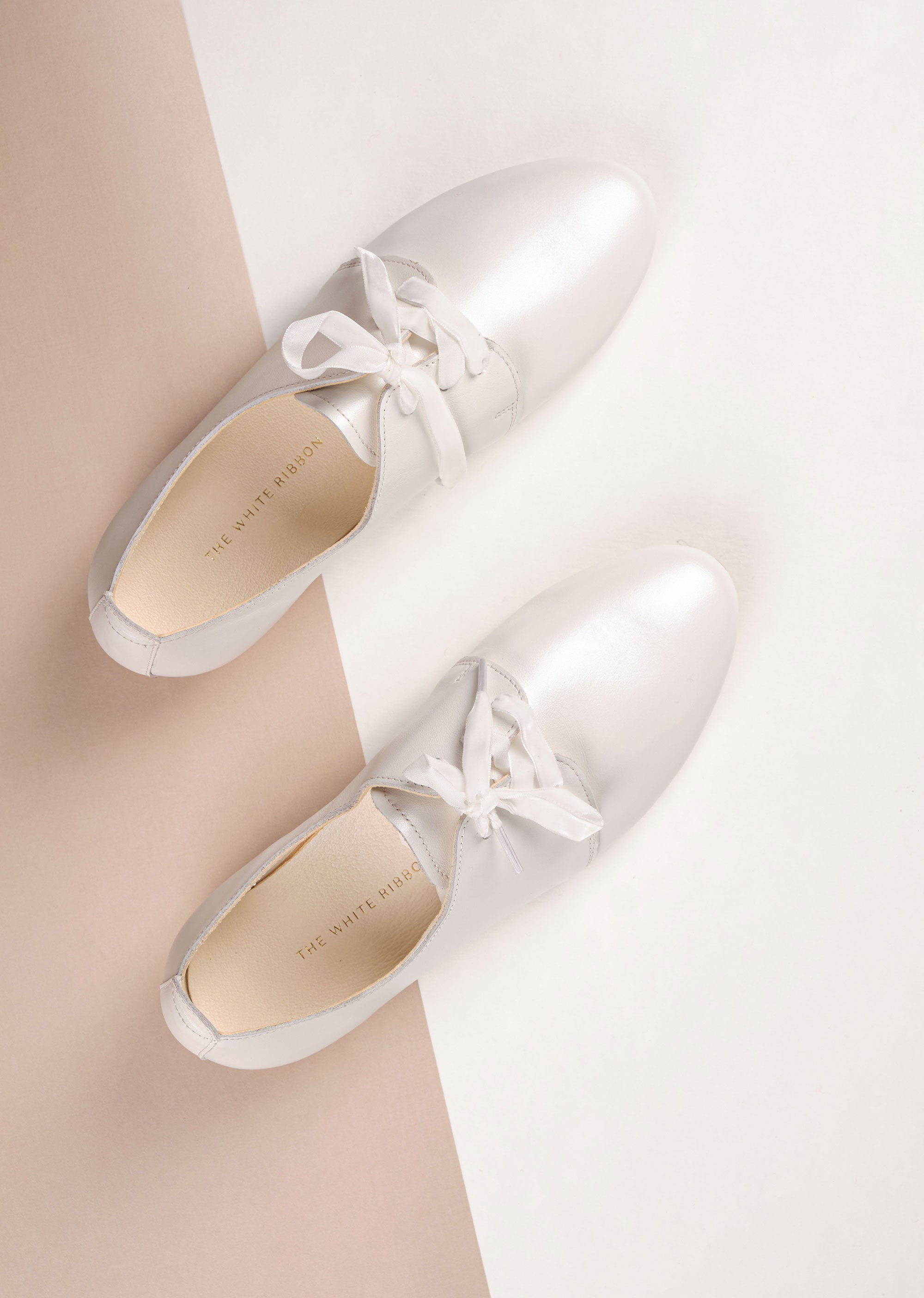 AVA Women's Pearl Ivory Oxford Shoes - Classic Comfort for Work, Office & Formal Occasions