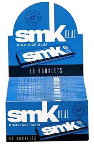Premium King Size Blue Rolling Papers - 3 Booklets Pack | Smooth Burn for Herbal Smoking & Crafting