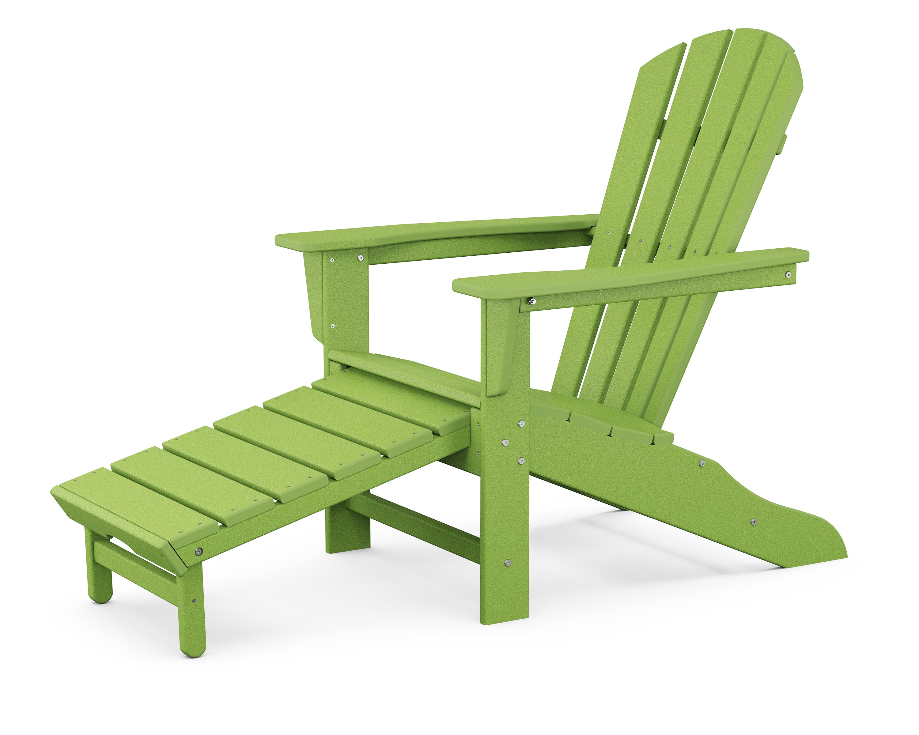 **POLYWOOD Palm Coast Ultimate Adirondack Chair with Hideaway Ottoman - Durable Outdoor Furniture for Patio, Poolside & Garden Relaxation**