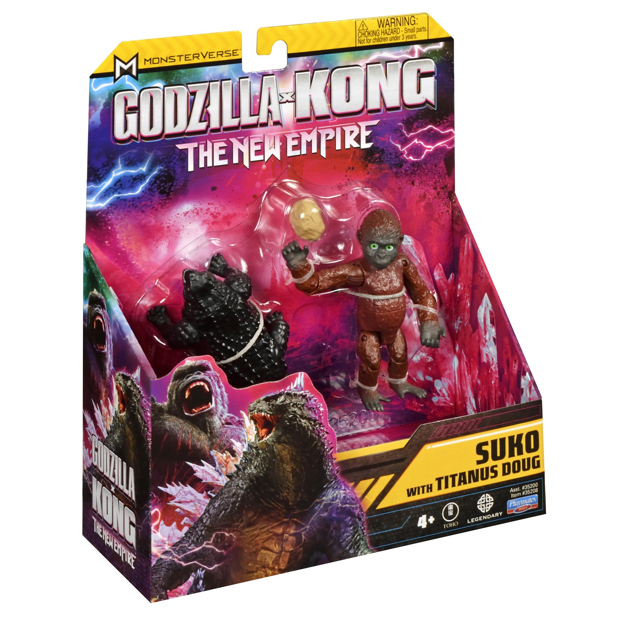Godzilla vs Kong GVK Movie Monster Figure 6 Inch (15.2 cm) - Suko with Wart Dog Toy - Collectible Action Figure for Fans, Movie Night Decor, Gift for Monster Lovers