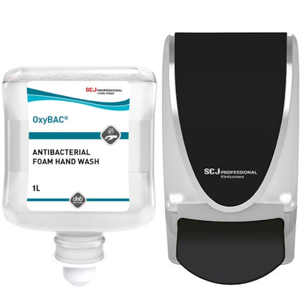 SC Johnson Deb OxyBAC Antibacterial Foam Hand Wash - Kills 99.9% Germs, Moisturizing Formula for Soft Skin | Ideal for Hospitals, Schools & Home Use