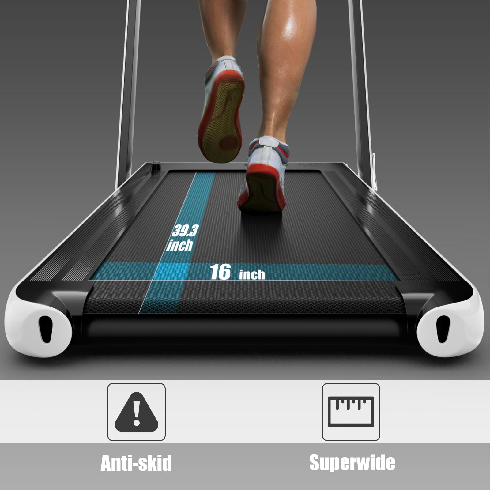 Goplus 1100W Folding Treadmill - Electric Motorized Running Machine for Home Gym Fitness, Cardio Workout & Weight Loss | Compact Space-Saving Design with Support