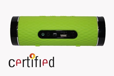 Portable Bluetooth Speaker - Waterproof, Shockproof & Wireless Outdoor Speaker with Rich Bass (Green) - Perfect for Beach, Pool, Camping & Travel