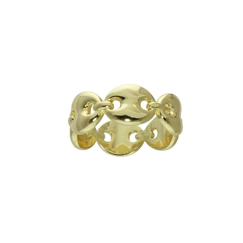 Puffed Mariner Ring for Men - Nautical Style Silver or Gold Pirate Jewelry - Perfect for Costumes, Weddings, and Gifts