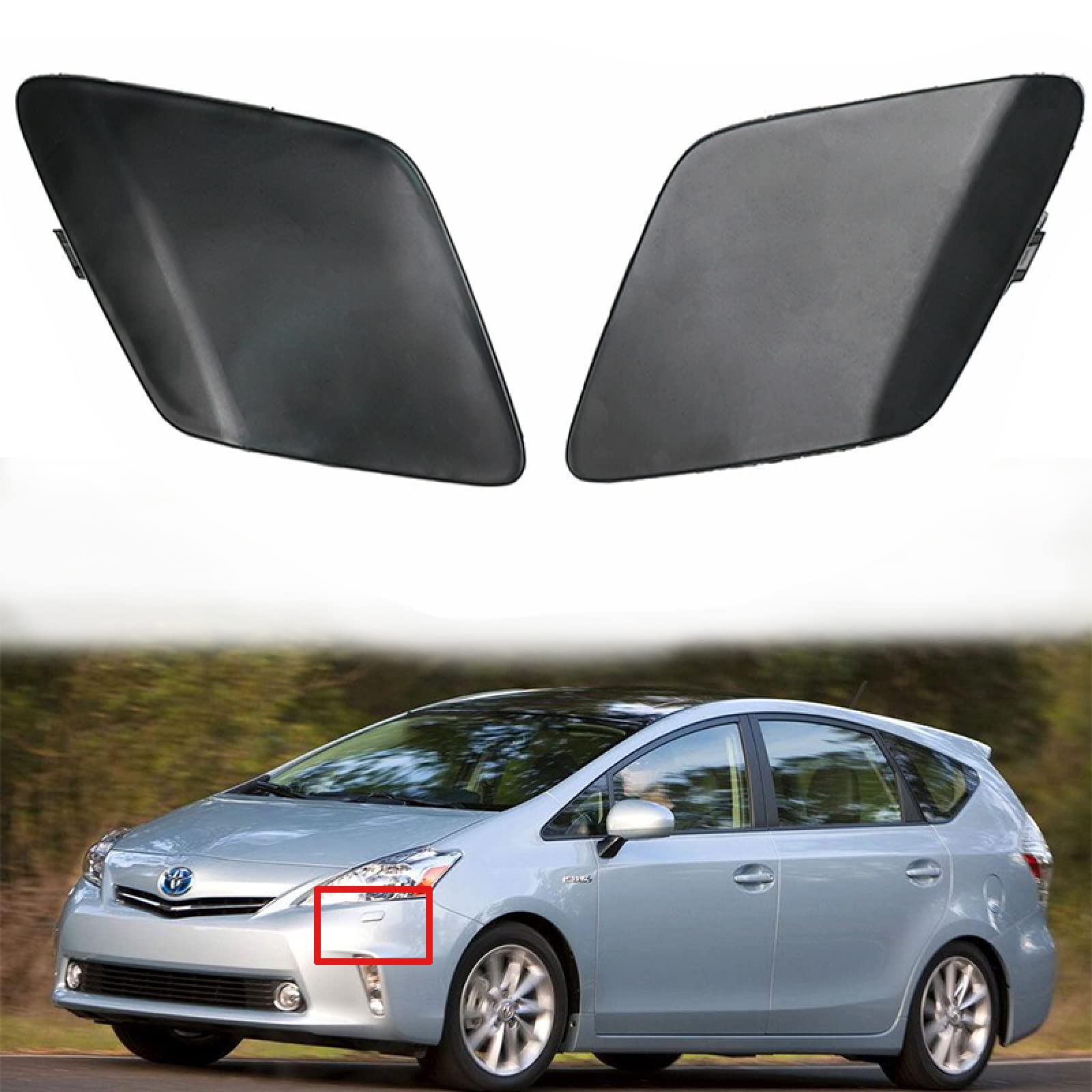2016-2017 Toyota Prius Left Right Front Bumper Tow Hook Eye Cap Cover - Durable Car Accessory for Trailer & Towing Protection | Perfect for Off-Roading, Car Shows & Custom Builds