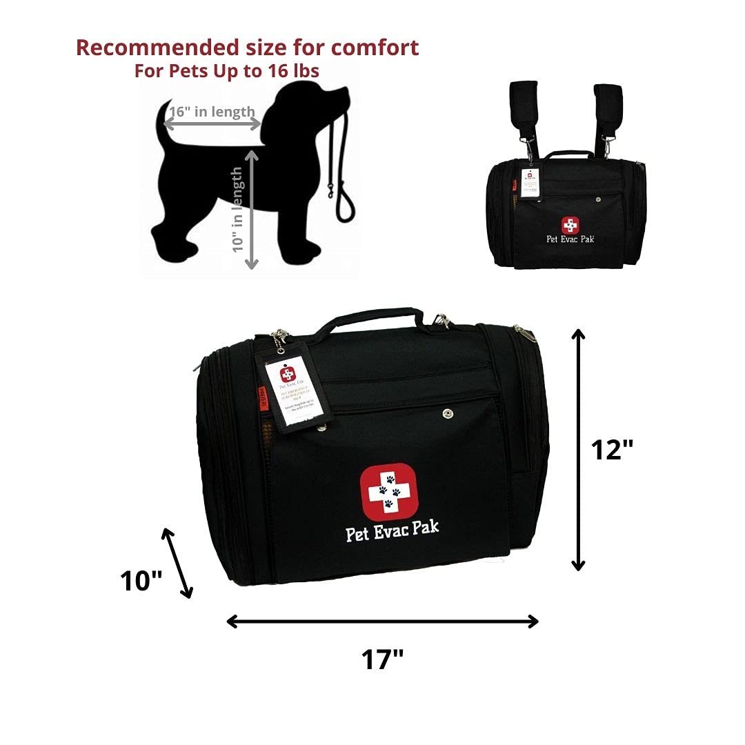 Small Dog Emergency Kit with Carrier - First Aid, Travel & Safety Essentials for Pet Owners | Perfect for Hiking, Travel & Natural Disasters