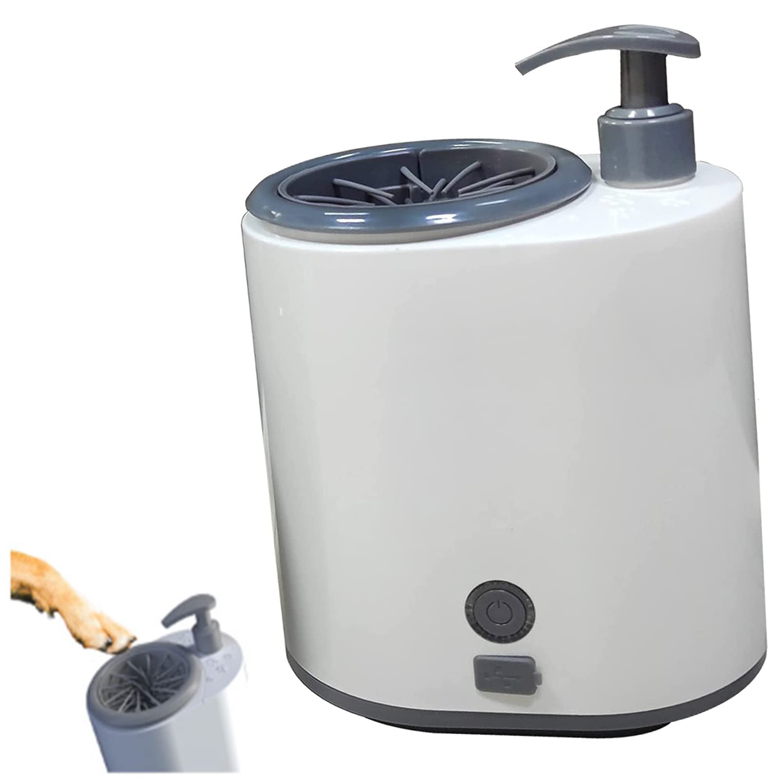 US COKEI Automatic Dog Paw Cleaner - Portable USB Electric Pet Foot Washer Cup with 300ml Shower Gel Tank | One-Key Operation for Dogs Under 20kg | Perfect for Indoor/Outdoor Paw Cleaning After Walks & Playtime