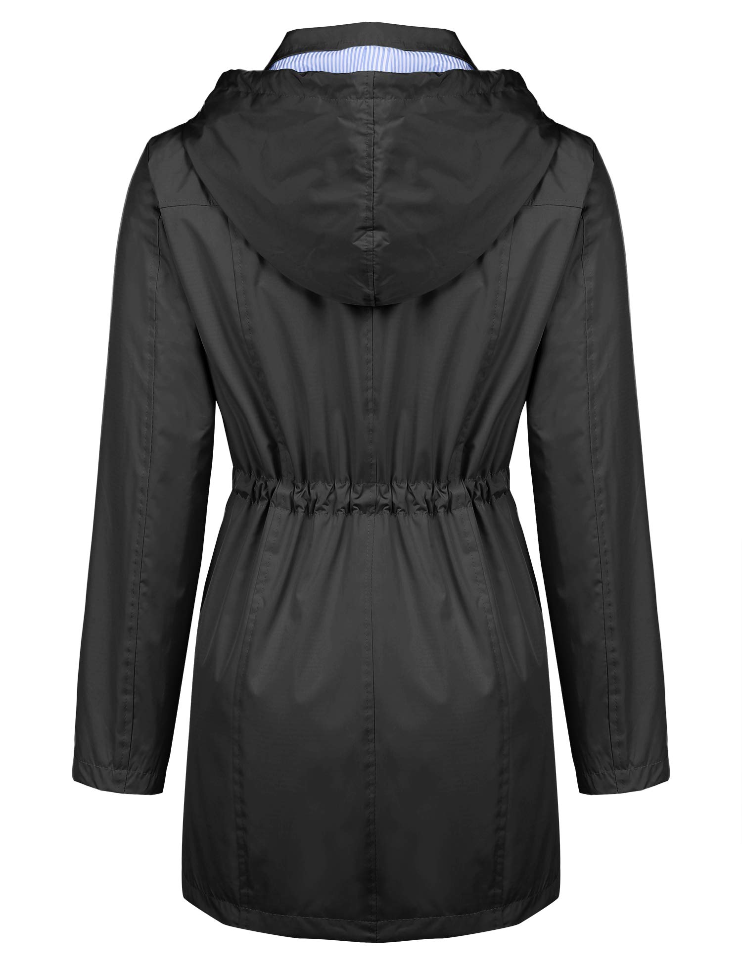 Waterproof Lightweight Women's Raincoat with Hood - Windbreaker Trench Coat for Outdoor Activities (Sizes S-XXL) | Perfect for Hiking, Commuting & Travel