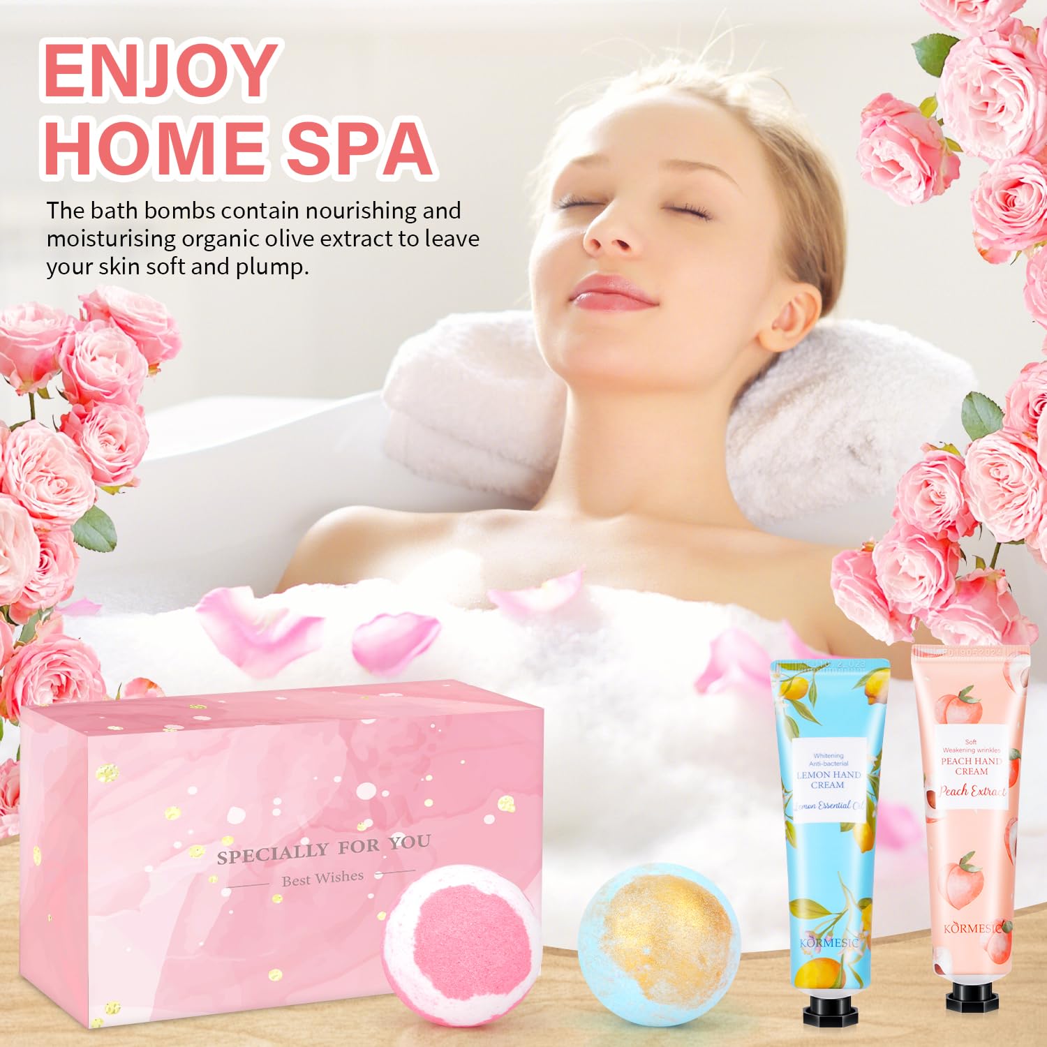 Luxury Bath Gift Set for Women - Spa, Birthday, Bridesmaid Gifts