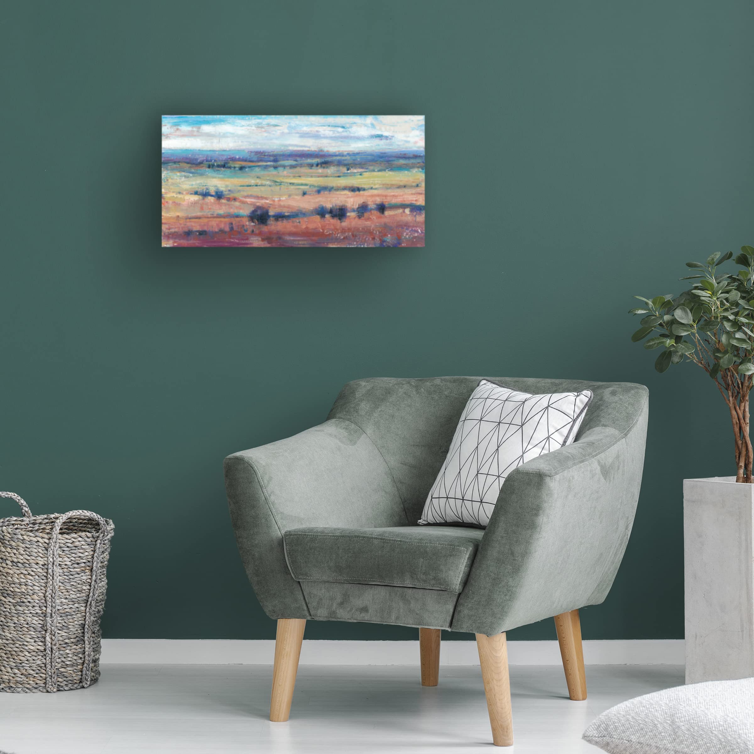 Trademark Fine Art 'Temperate Terrain I' Canvas Wall Art Print by Tim O'Toole - Nature Landscape Painting for Living Room, Bedroom & Office Decor