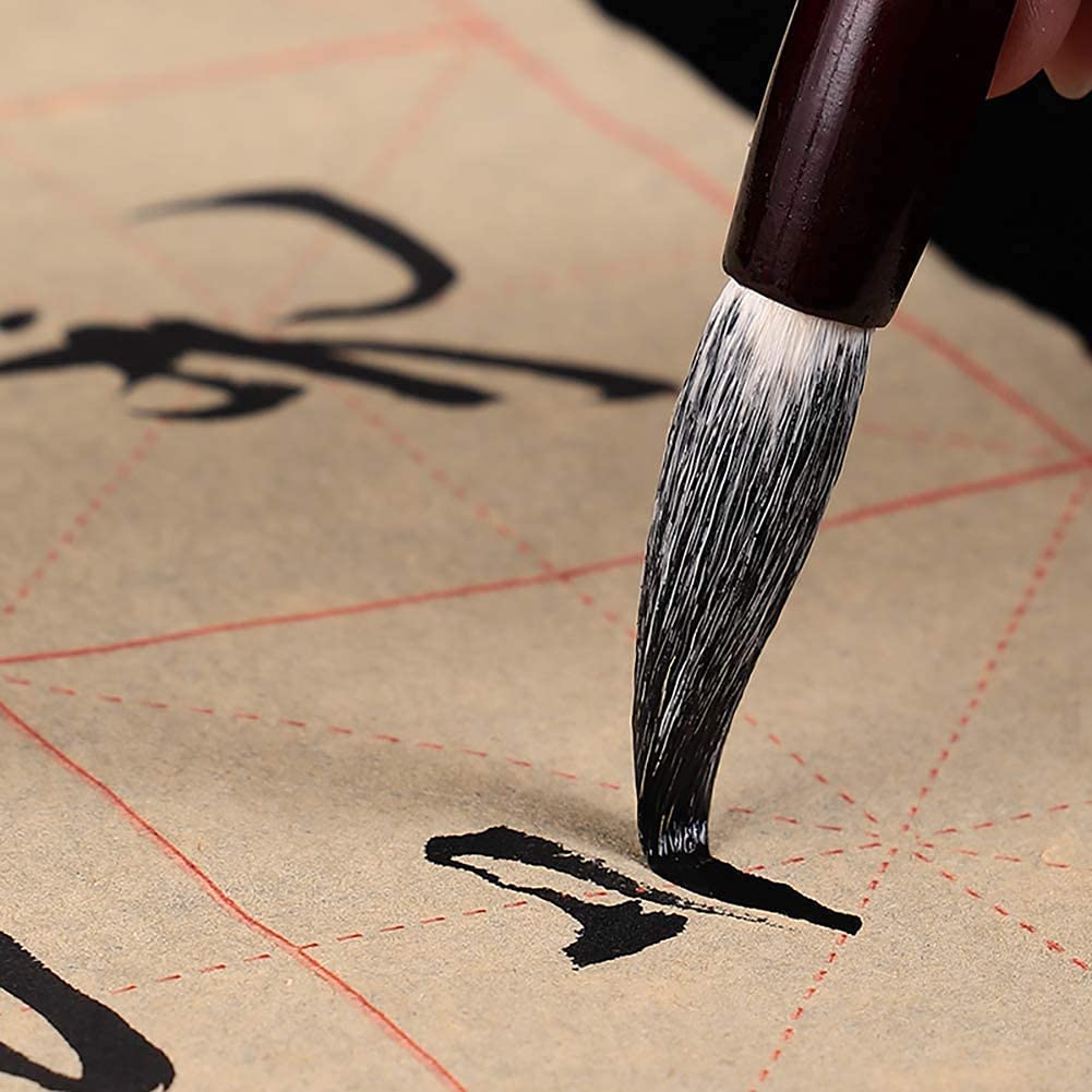 Premium Chinese Calligraphy Brush Set - Goat Hair Calligraphy Pens for Beginners & Professionals | Watercolor Drawing, Kanji Writing, Traditional Asian Art Supplies | Perfect for Home Studio, Classroom & Gift Giving