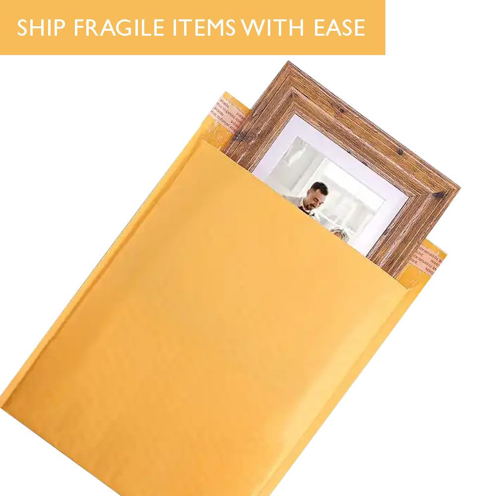 1000pcs 6x9 Inch Kraft Bubble Padded Envelopes - #0 Shipping Mailers for Ecommerce, Small Packages & Document Protection | Durable, Lightweight & Eco-Friendly Packaging Solution