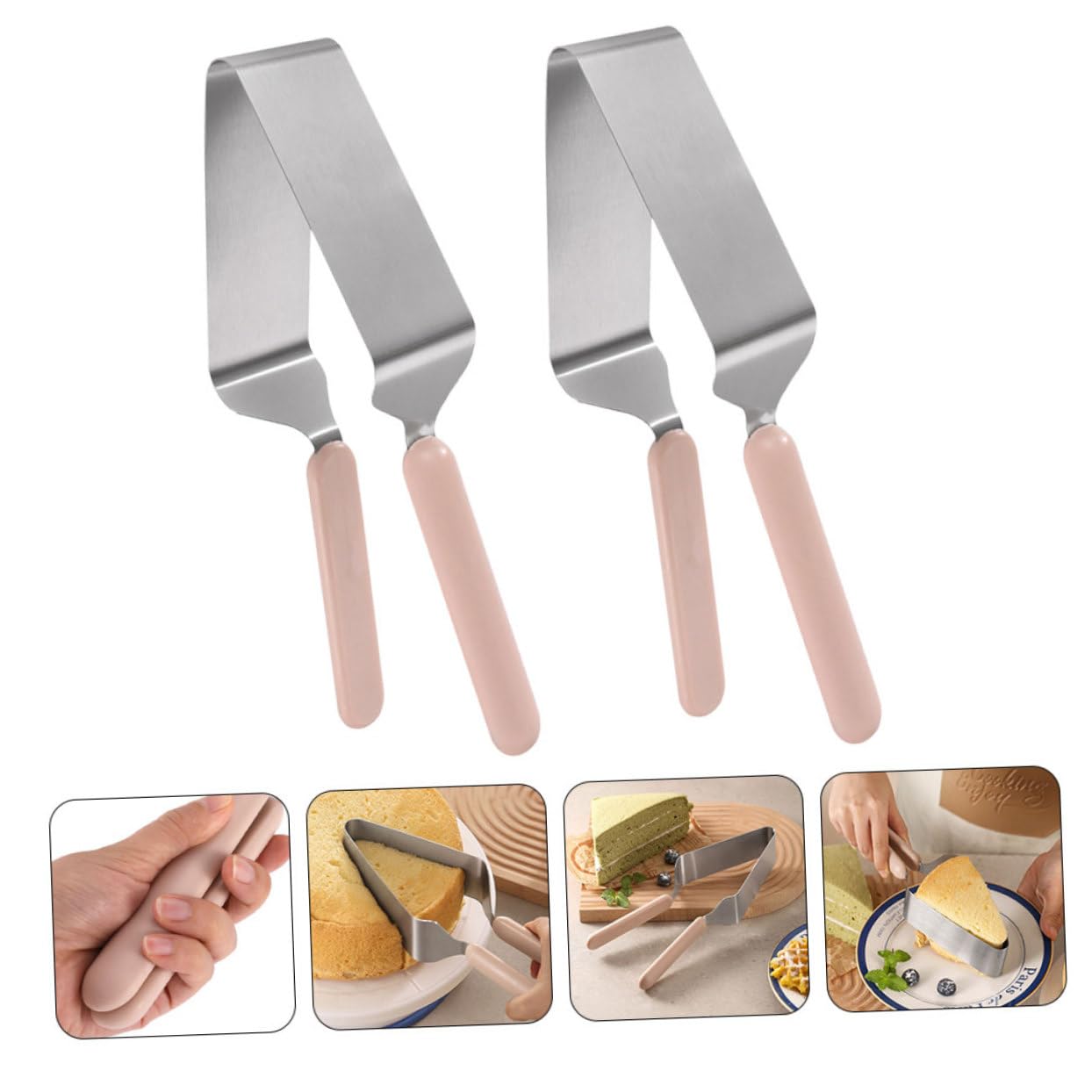Triangle Cake Transfer Separator - Stainless Steel Cake Divider Tool for Perfect Slices | Ideal for Birthday Parties, Weddings & Baking Enthusiasts