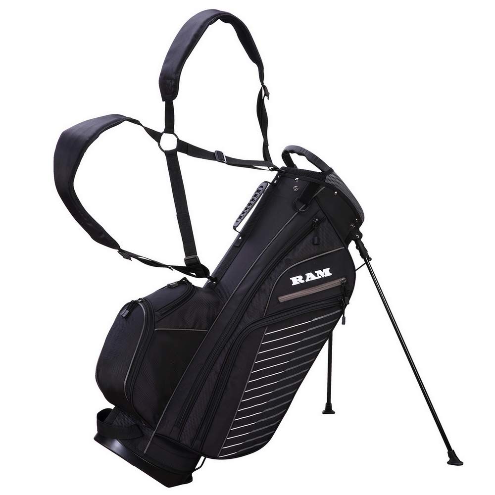 Ram Golf Lightweight Dual Strap Stand/Carry Bag - Premium Golf Stand Bag with Comfortable Shoulder Straps for Easy Transport on the Course | Perfect for Weekend Golfers & Tournament Players