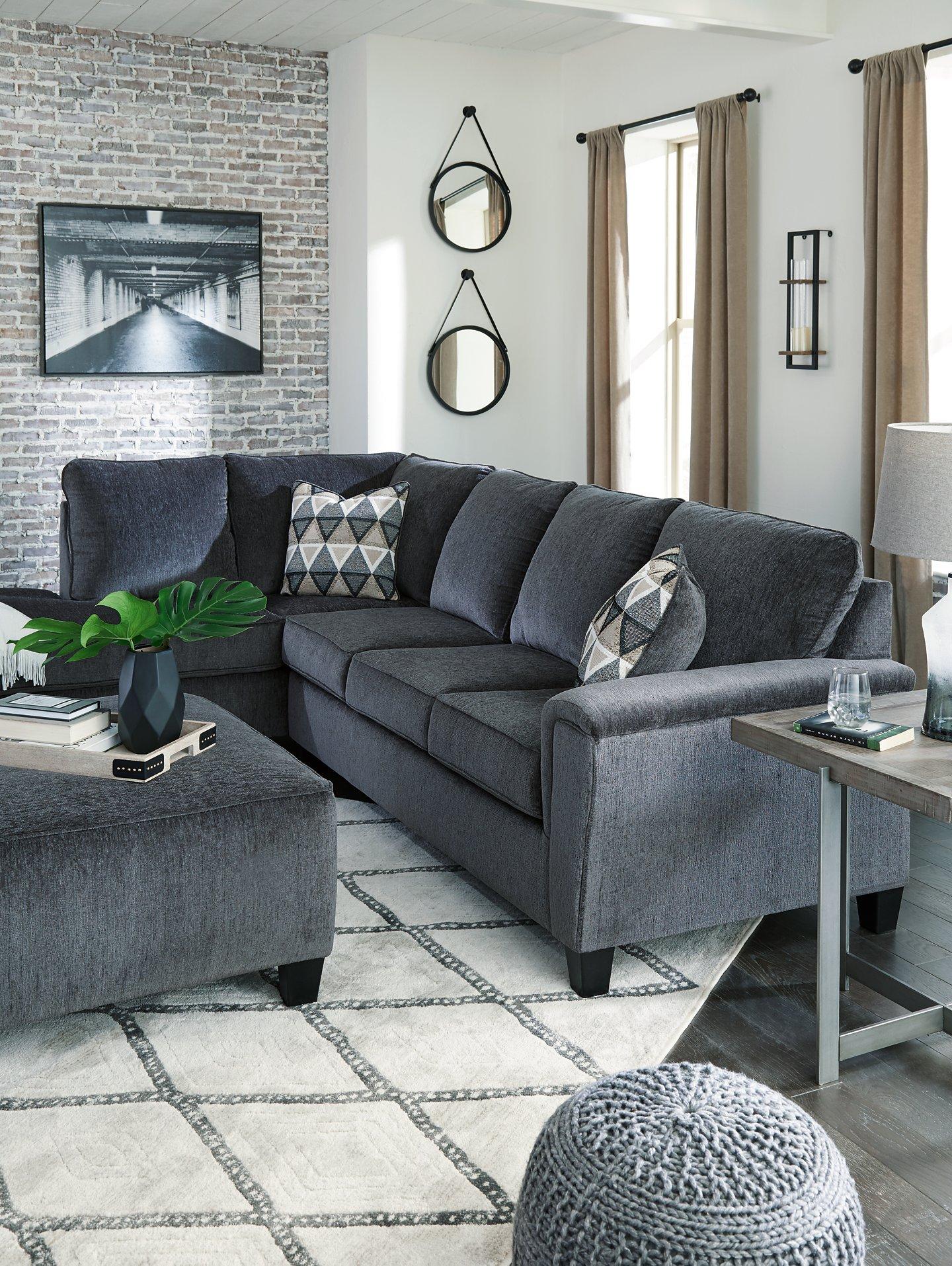 Abinger 2-Piece Sectional Sofa with Chaise Lounge - Modern L-Shaped Living Room Couch for Small Spaces, Apartment & Family Room Furniture