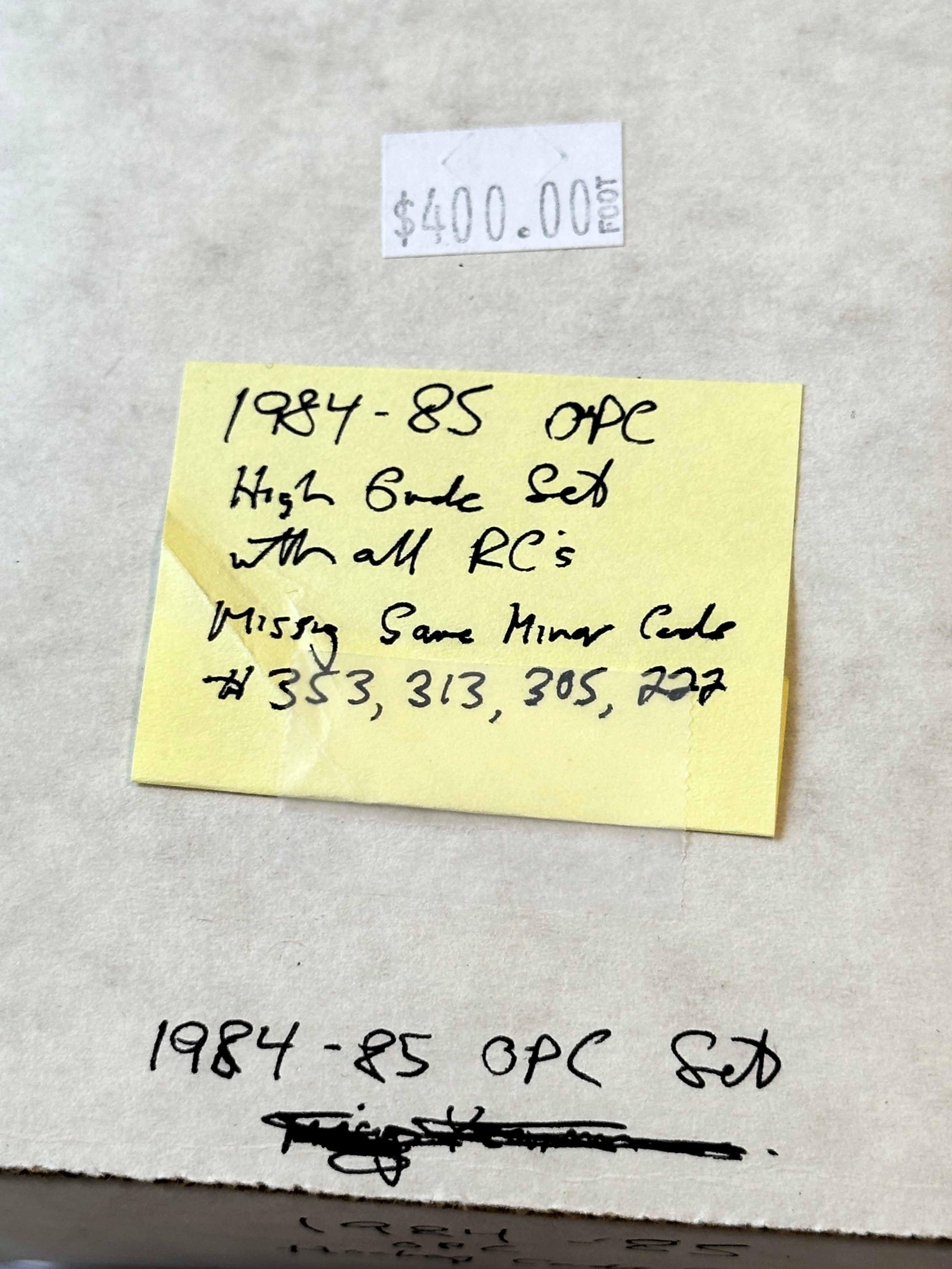 1984-85 OPC Hockey Cards Near Complete Set - High Grade EX/NM Condition - Perfect for Collectors, Display & Investment