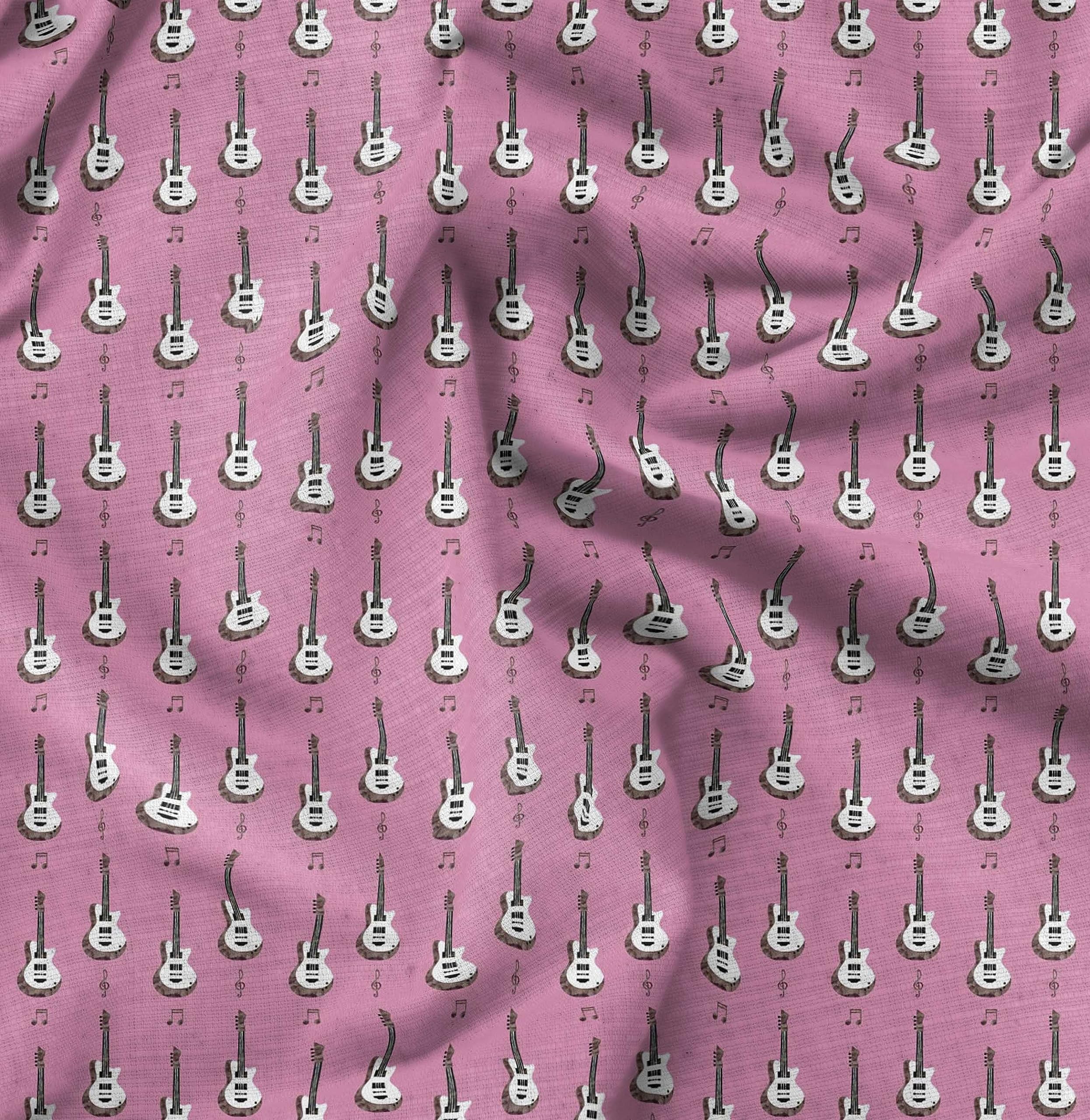 Soimoi Moss Georgette Brown Fabric by The Yard - 42 Inch Wide Printed Fabric for Apparel, Home Decor & Musical Instrument Cases - Premium Lightweight Material for Dresses, Curtains & Guitar Accessories