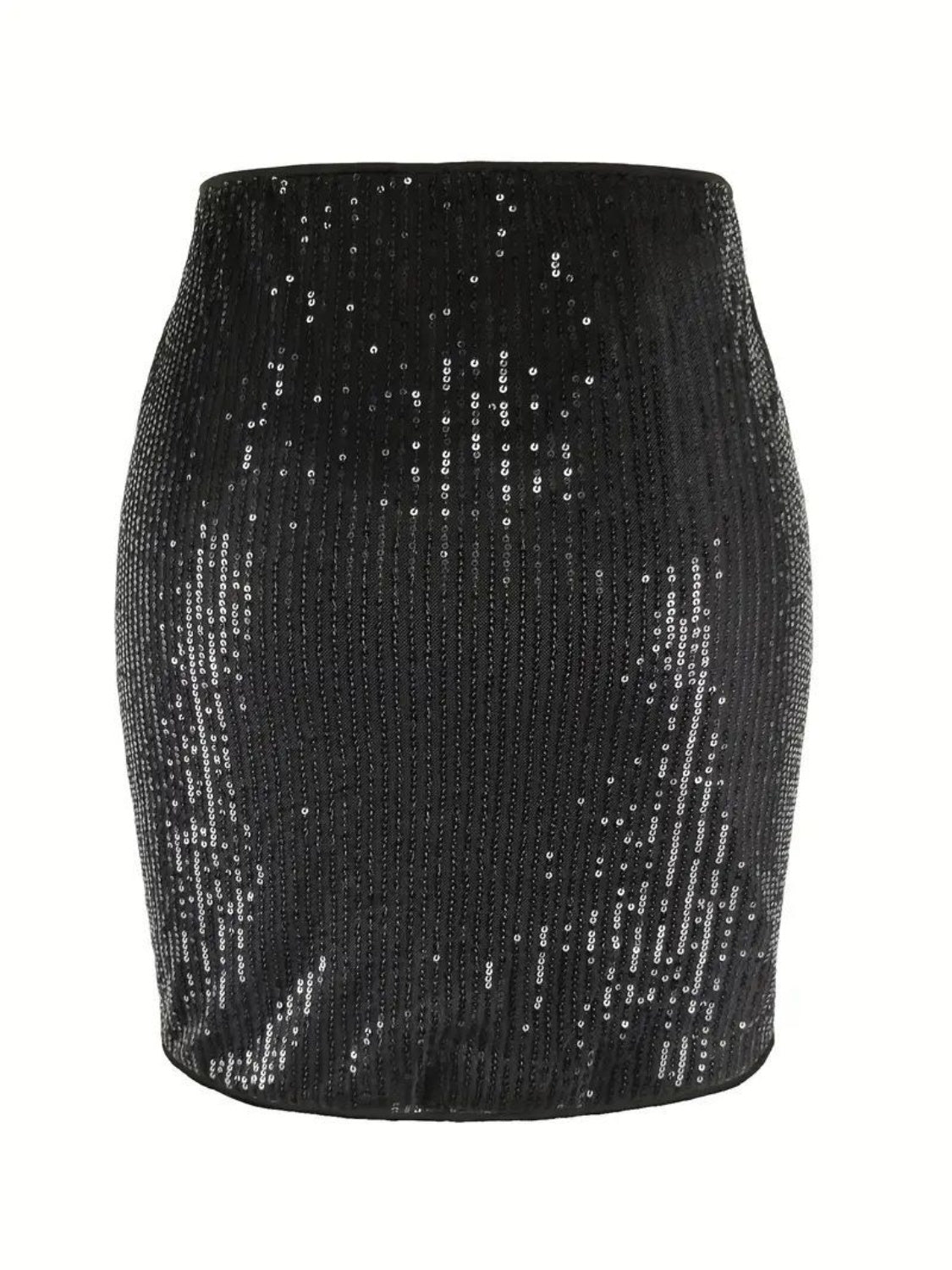 Sparkly Sequin Mini Skirt for Women - Party, Club & Night Out Outfits - Glamorous Metallic Short Skirt for Dancing & Special Occasions