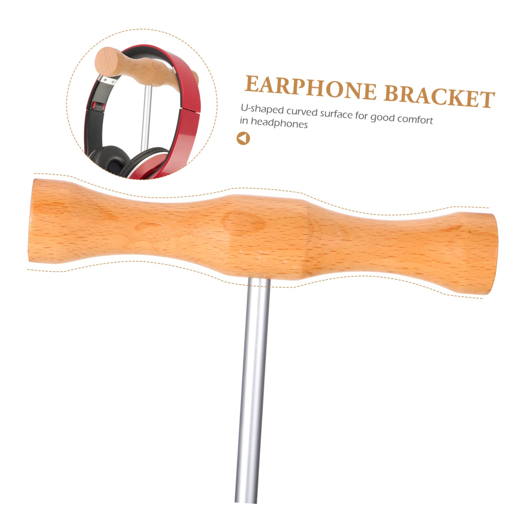 Yardenfun Premium Wooden Headphone Stand - Stylish Desktop Headset Holder for Gaming & Office Use - Organize Headphones & Decorate Your Workspace - Perfect for Gamers, Streamers & Professionals