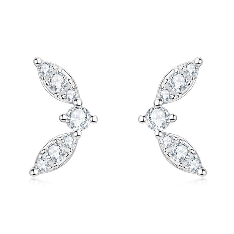 Elegant Butterfly Moissanite Stud Earrings for Women - Hypoallergenic 925 Sterling Silver - Perfect for Weddings, Anniversaries & Special Occasions