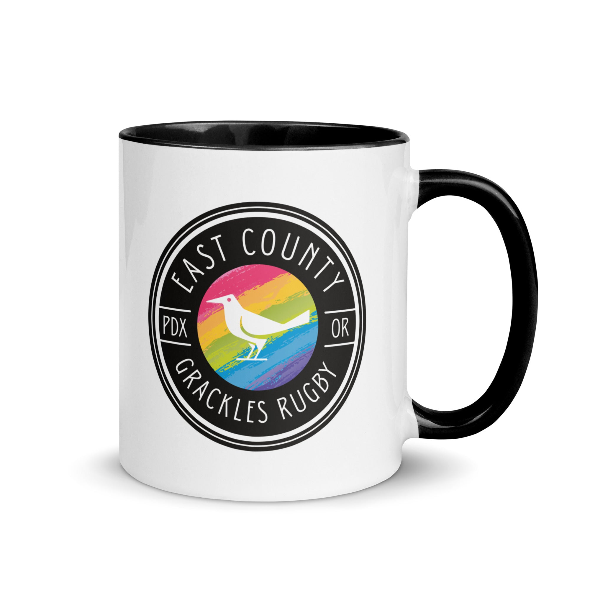 East Co. Grackles Coffee Mug - 12oz Ceramic Travel Mug with Lid, Insulated & Leak Proof - Perfect for Office, Camping & Commuting