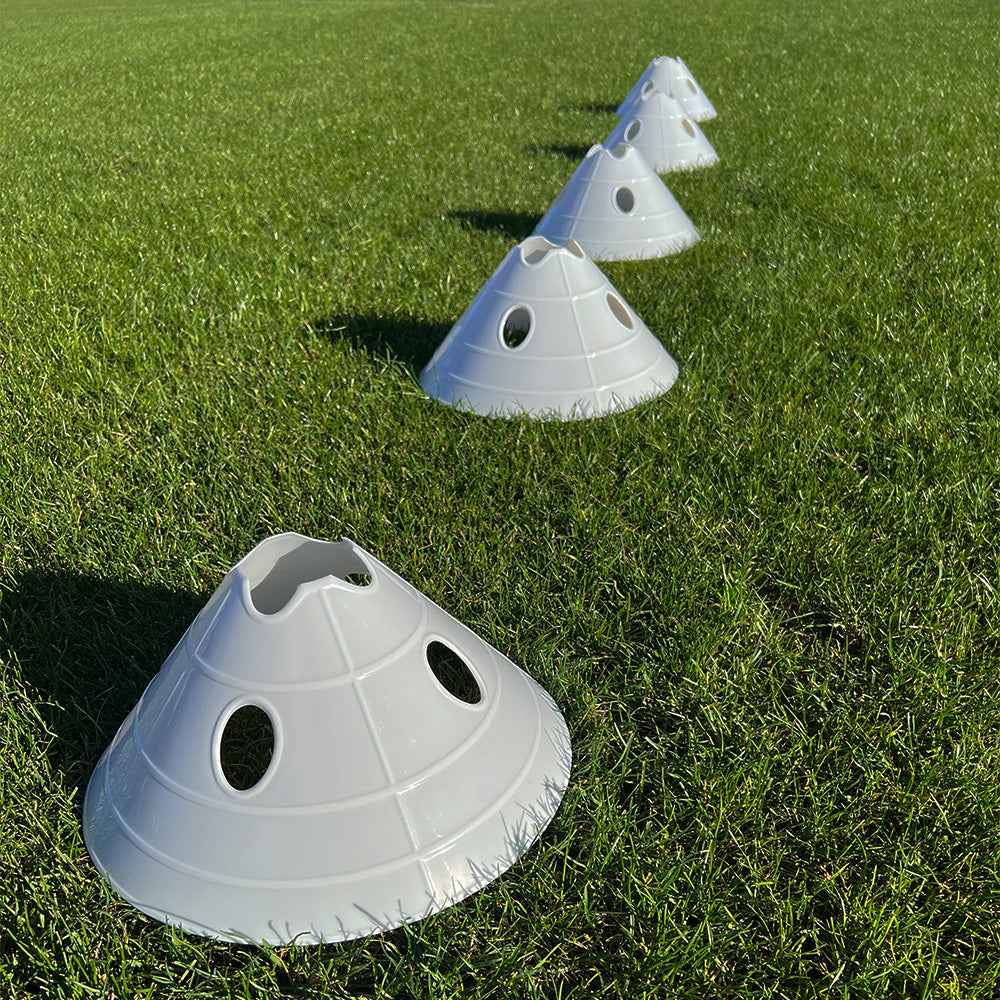 FC 6 Pro Cone White - Premium Quality Traffic Cone for Road Safety, Construction Zones & Parking Control - Durable PVC Material for Indoor/Outdoor Use