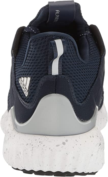Adidas Men's Alphabounce 1 M Running Shoes - Navy/White/Silver - Size 8 | Lightweight Cushioned Sneakers for Jogging, Gym Workouts & Everyday Wear