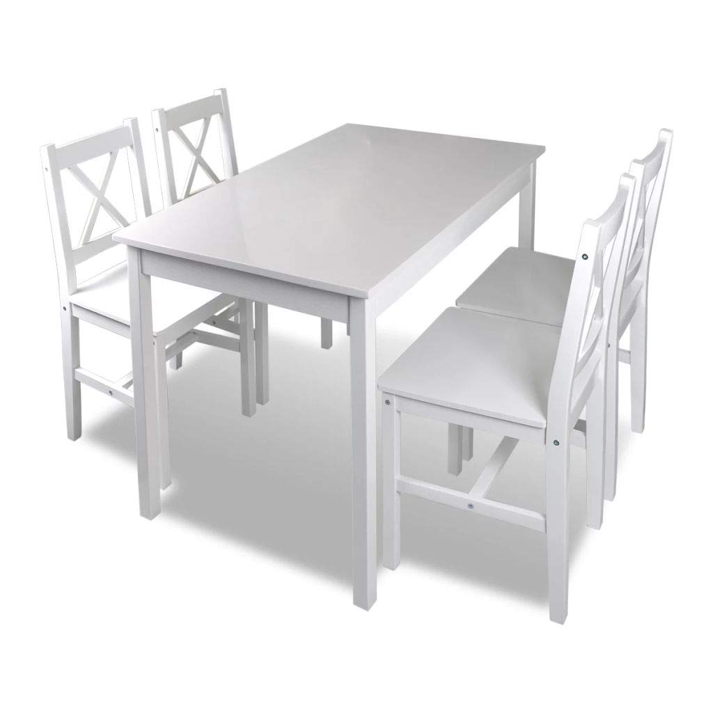 5-Piece Counter Height Dining Set with Table and 4 Chairs - Perfect for Small Spaces, Kitchens & Breakfast Nooks | Modern 4-Person Kitchen Table Set for Casual Dining & Entertaining
