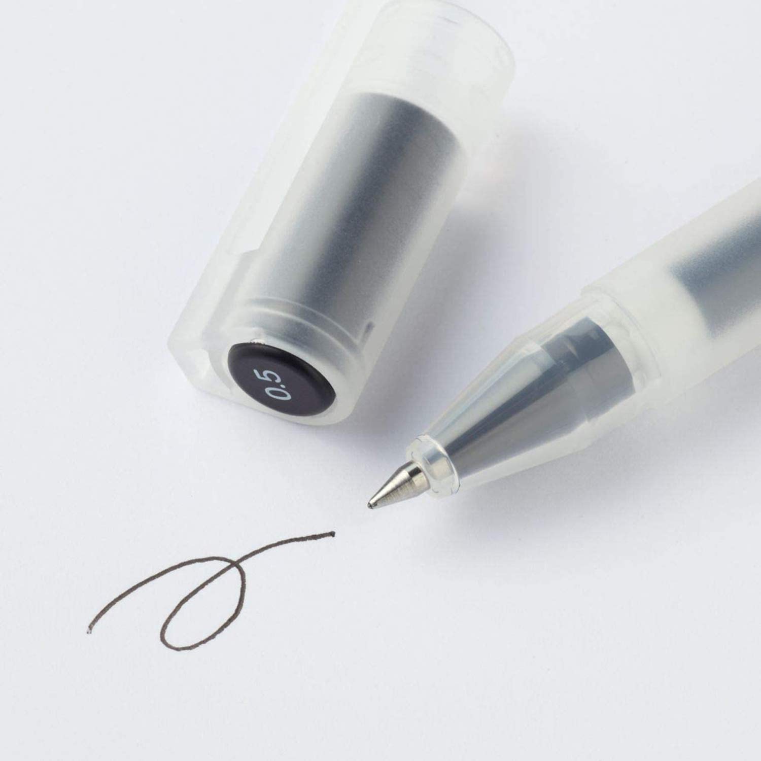 MUJI 0.5mm Gel Ink Ballpoint Pens - 9 Pack (5 Black, 2 Blue, 2 Red) - Smooth Writing for Office, School & Note Taking