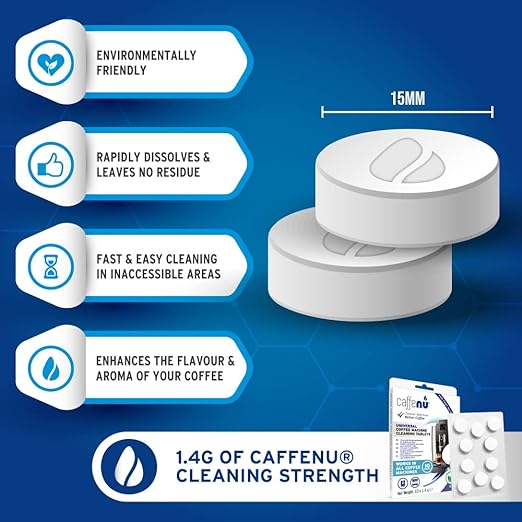 Best Coffee Machine Cleaner Tablets - 10 x 1.4g Descaler Tablets for Keurig, Nespresso & Espresso Machines - Deep Clean & Remove Limescale - Perfect for Home & Office Use