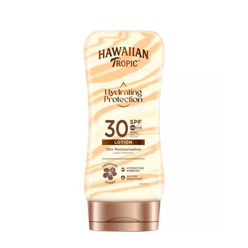 Hawaiian Tropic SPF 30 Sunscreen Lotion - Hydrating Sun Protection for Face & Body - Perfect for Beach, Pool & Outdoor Activities