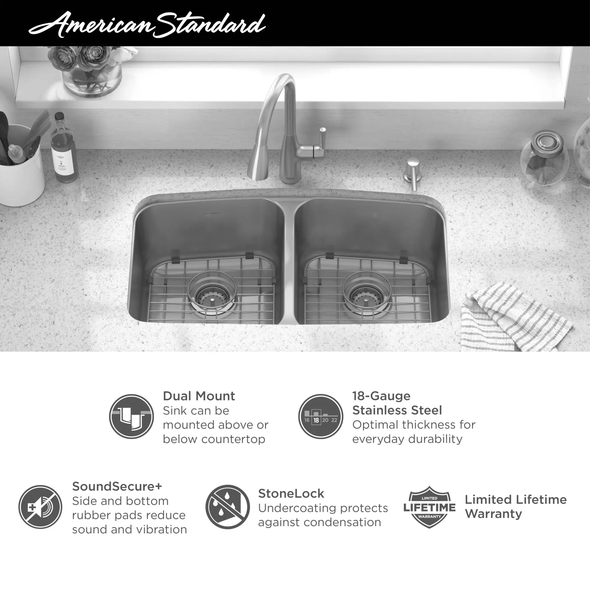 Fairbury® 2S Pull Down Kitchen Faucet with 33 Inch Stainless Steel Double Bowl Sink Combo - Perfect for Modern Farmhouse & Contemporary Kitchen Renovations