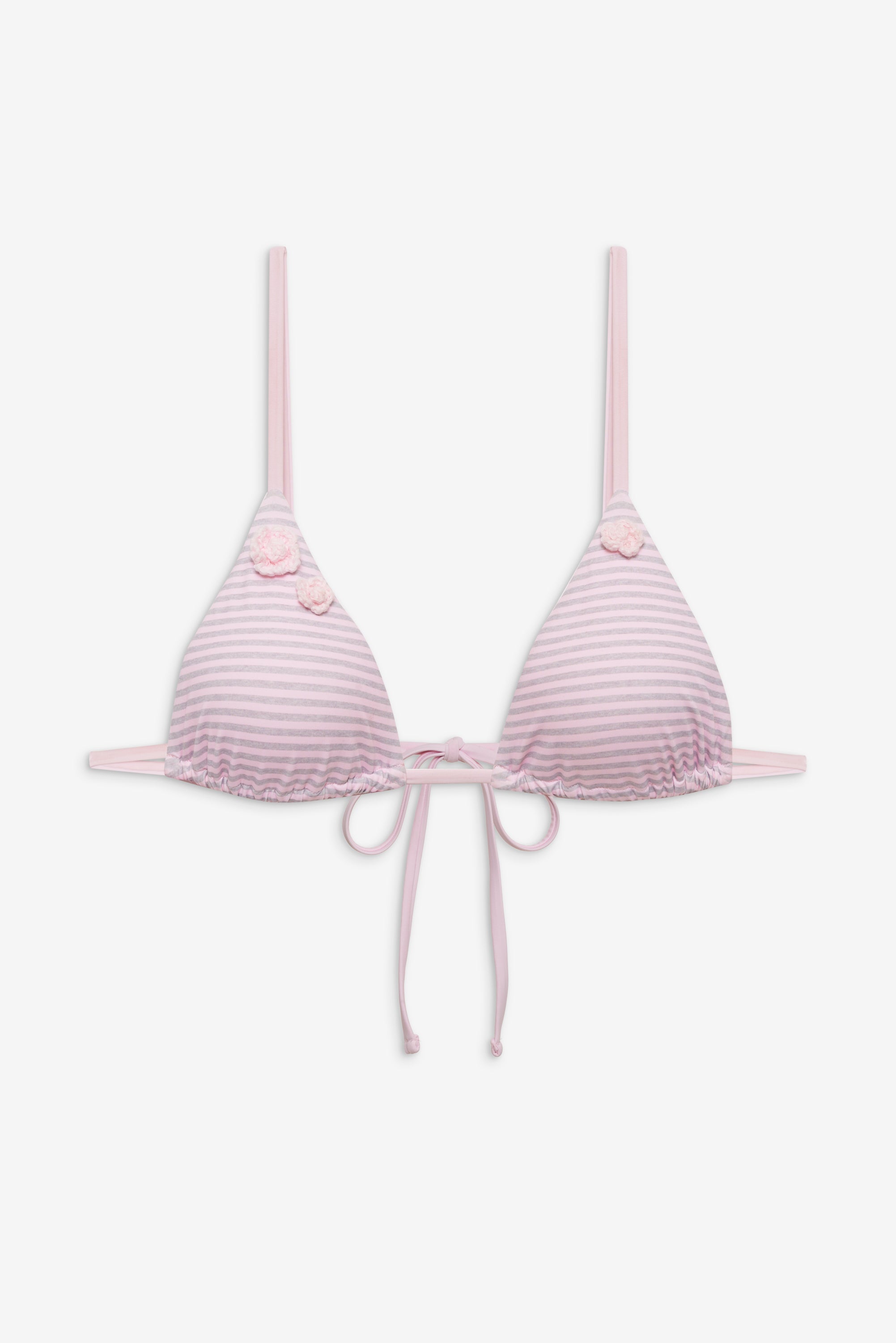 Lumia Triangle Bikini Top - Rosewater Stripe Swimwear for Women | Beach, Pool & Summer Vacation Outfit